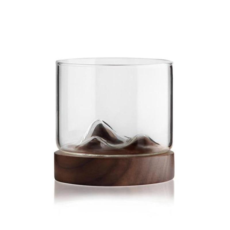 Kitchen Whisky Glass Mountain Wooden transparent glass whisky cup Vodka Bar Club Bogato | Beer Cups