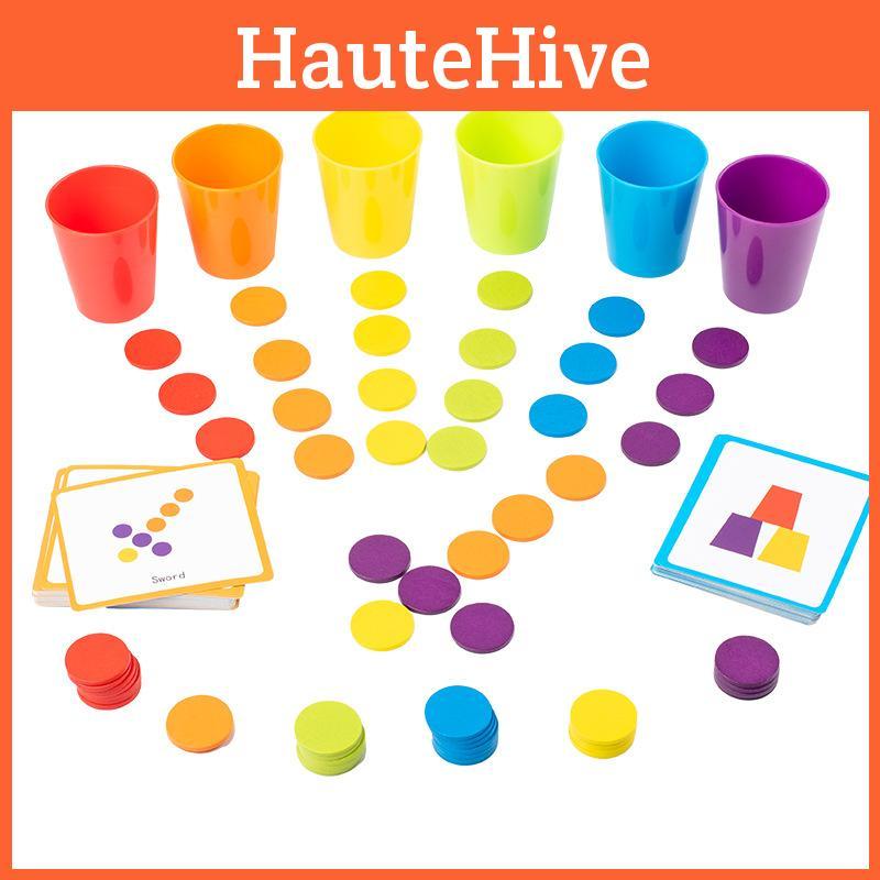 Cup Color Classification Overlapping Game Children Puzzle Toy For Skills Motor
