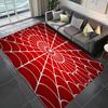 1pc Marvel Spider-Man Large Area Mat - Red & White Cartoon Print, Durable Polyester, Machine Washable, Perfect for Living Room
