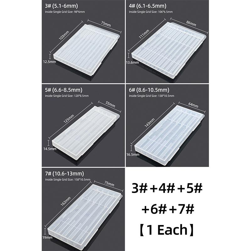 Twist Drill Empty Box Storage Boxes Plastic Toolbox Tools Accessories Woodworking Drill Bits 5/10 Hole Transparent Plastic Box