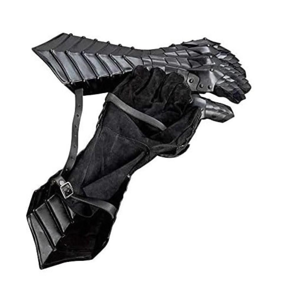 Medieval Silver Nazgul Gauntlets Unisex Steel Armor Gloves Crusader Costume