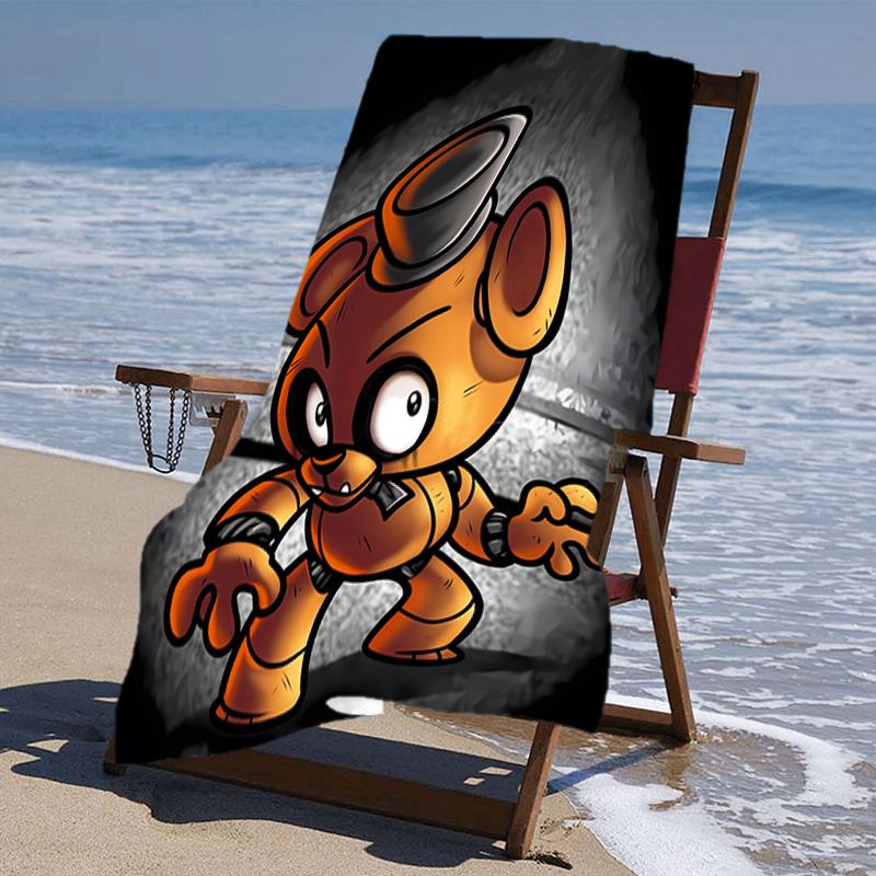Proof Beach Towel with a Five Nights At Freddy's Pattern - Soft,absorbent,quick-drying,machine Washable - Perfect for Swimming,camping,bathing