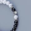 Black and White Turquoise Tai Chi Yin Yang Beaded Bracelet