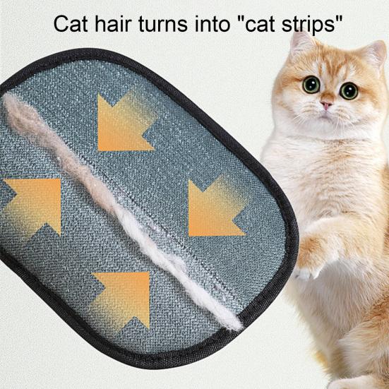 Pet Hair Removal Glove Reusable Grooming Gloves for Cats Dogs Electrostatic Double-Sided Pet Hair Remover for Furniture Couch Carpet Car Seat