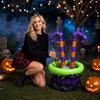 Inflatable Witch Leg Cauldron Cooler Large Capacity Beverage Bucket for Halloween Party Festival Decoration and Storage
