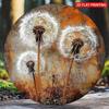 2D Metal Wall Art Circular Sign for Garden Living Room Party Halloween Holiday Gift Home Decor