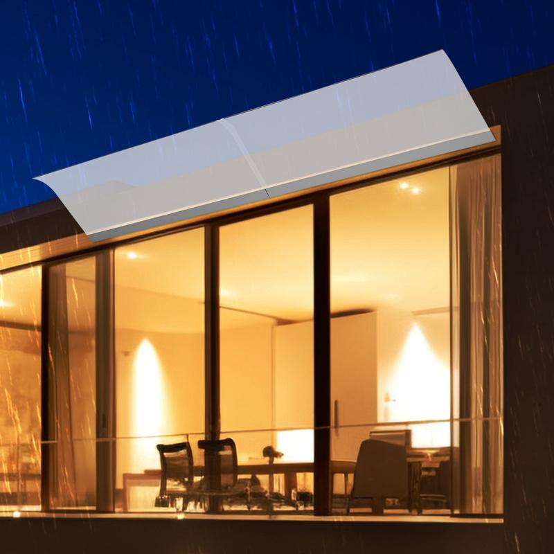 Clear Rain Shelter Cover Rust-Resistant Window Awning Rain Shelter Front Door Canopy for Bike Shelters/Gazebos/Grape Arbors