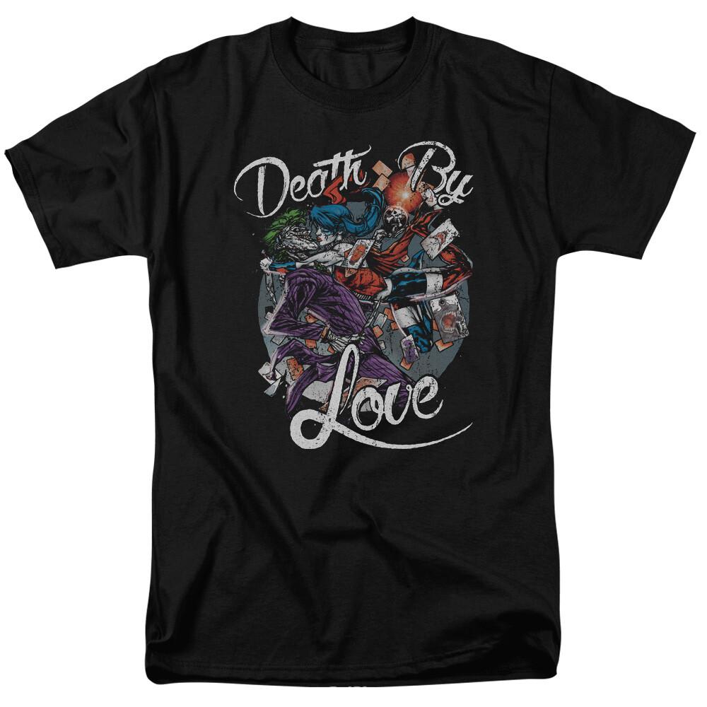 Harley Quinn Death By Love T-shirt Licensed Comic Book Tee Black XXXL