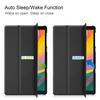 Custer Texture Horizontal Flip PU Leather Case for Galaxy Tab A 10.1 2019 , with Three-folding Holder & Sleep / Wake-up Function