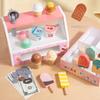 Children'S Wooden Playhouse Simulation Ice Cream Ice Cream Sale Store Commissary Checkout Page Role-Playing Toys