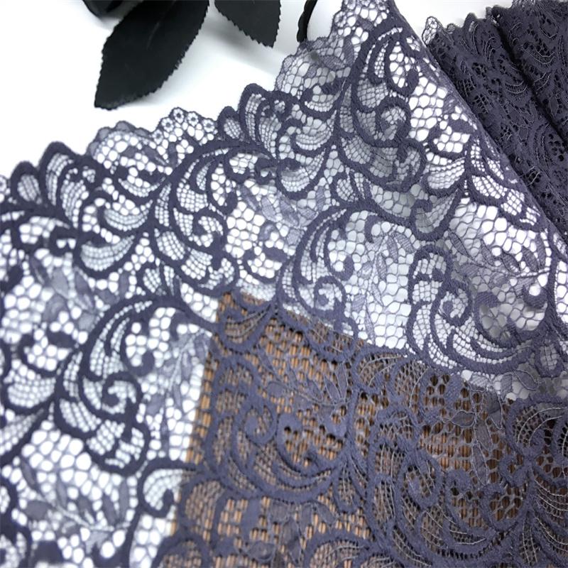 21.5cm Wide Elastic Lace, Hollow Stretch Spandex Lace Fabric for Lingerie, Bra, Underwear, Garment, Sewing & Crafting
