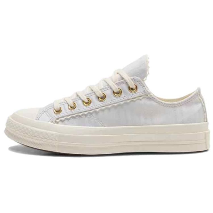 Converse Chuck 70 OX comfortable and stylish, durable, low-top canvas shoes for women, white