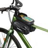 Bike Top Tube Bag Hard Exterior with Bike Phone Holder Bag Touchscreen Compatible Hdphone   Large Capacity Rainproof Riding Accessories