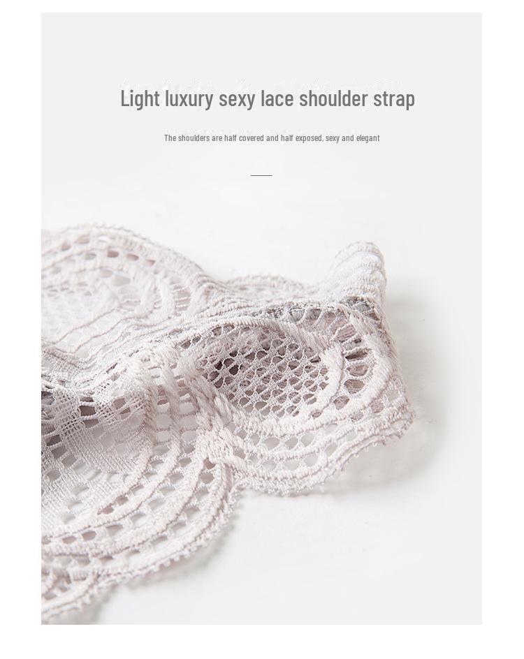 Stylish Full Lace V-Neck Backless Bra-Free Sling with Thick Padded Chest Wrap