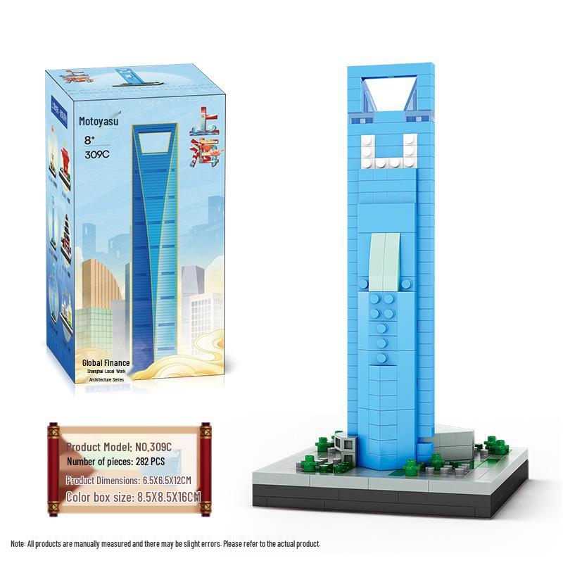 Yuantai Yuejiang Tower Building Blocks: Educational Micro-Particle Toy for Boys