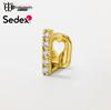 Hot Selling Halloween Hip Hop Grillz: Real Gold Plated Copper, Punk Zircon Paved, Big Gold Tooth Jewelry.