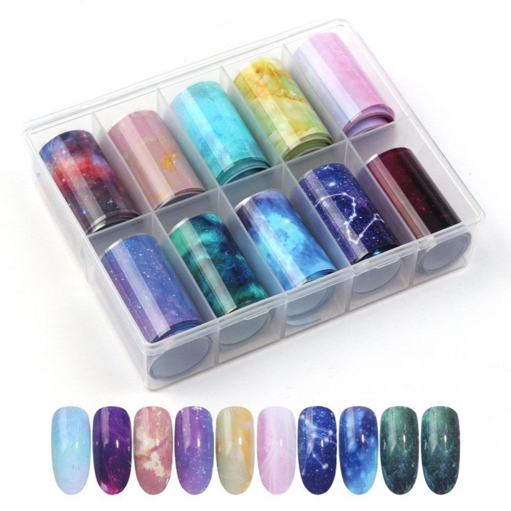 Flower Nail Foils The Starry Sky Nail Art Stickers Professional Nail Stickers  Manicure DIY