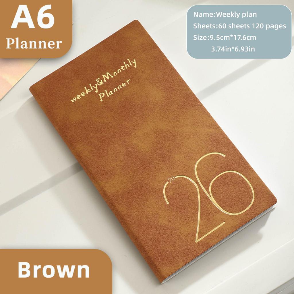 2026 A6 Taschen-Wochenplaner: 365-Tage Zeitmanagement-Tagebuch & Handbuch für Geschäftseffizienz