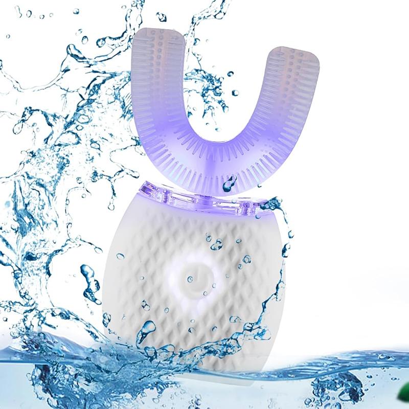 Rechargeable Sonic IPX7 Waterproof Toothbrush, Adult U-shaped Automatic Sonic Toothbrush, Cartoon Electric Toothbrush