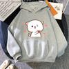 Women Hoodies Kawaii Peach Cat Cartoon Print Sweatshirt Mochi Heart Love Winter Cartoon Sudadera Clothing