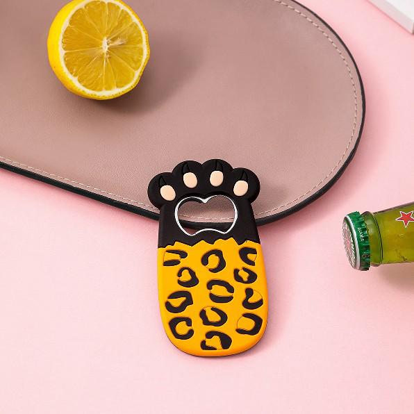 Apribottiglie Magnetico a Forma di Zampa di Gatto 3D Morbida - Design ad Artiglio in Gomma Morbida PVC per Frigoriferi