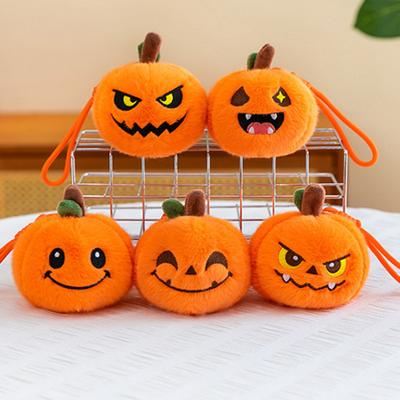 Funny Pumpkin Gifts Halloween Plush Keychain, Cute Spooky Stuffed Toy Pendant for Bag Keychain Keys, Soft Mini Doll Hanging Ornament Festival