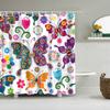 Animals Birds Owl Butterfly Flamingo Shower Curtains Bathroom Curtain Frabic Waterproof Polyester Bathroom Curtain with Hooks