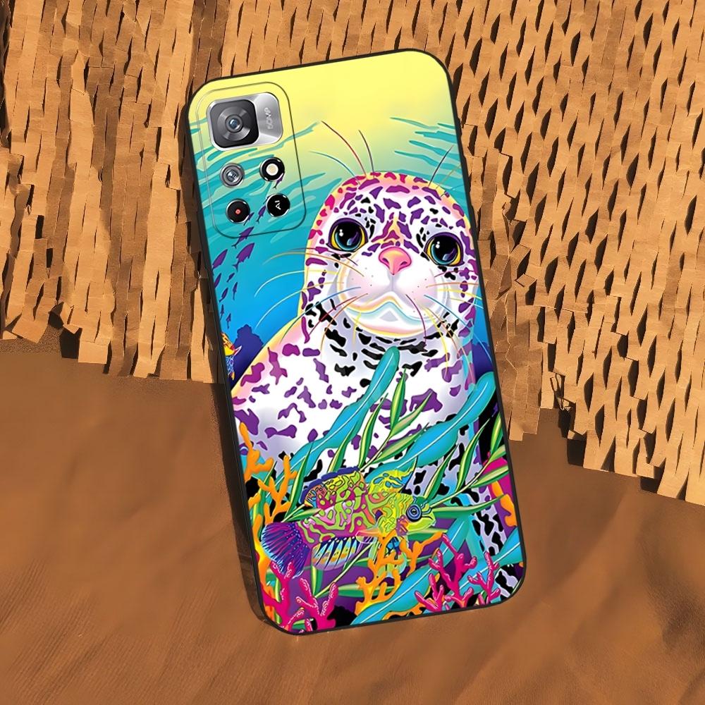 

Lisa Frank Phone Case for Xiaomi 15 14 13 12 Mi 11 ultra Pro Lite Black Soft Silicone Cover Xiaomi Mi 11