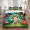 Tarzan's Jungle Adventure Set Lenzuola 3 Pezzi Copripiumino con 2 Federe per Cuscino Regalo di Compleanno per la Casa