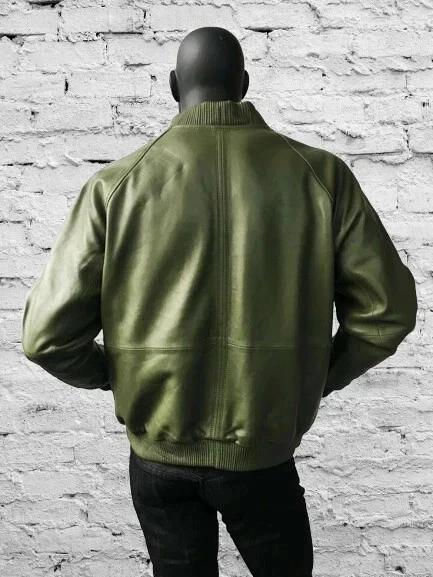 Herren Bomber Lederjacke Stilvoll Lammleder Handgefertigt Biker Motorrad Designer