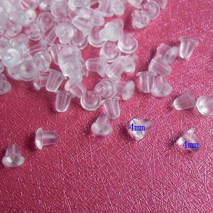 Earring Accessories: Large Silicone Earring Backs, Ear Studs, Posts, Caps & Plugs, 100 Pairs