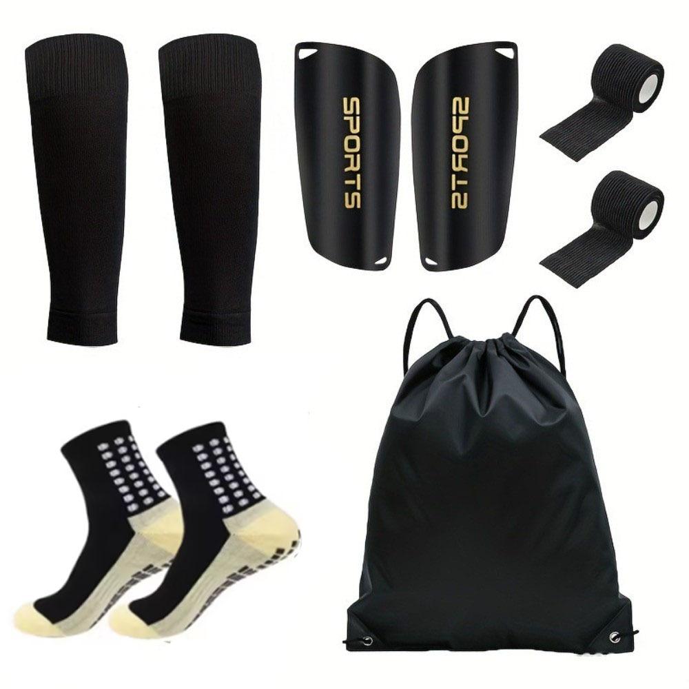 5pcs/set Lightweight Soccer Shin Guards Durable Ankle Socks Football Shin Pads  Protective Equipment