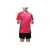 Li Ning Table Tennis Series Logo Print Short Sleeve T-Shirt Unisex Tops Cherry-Blossom-Red AAYU037-3