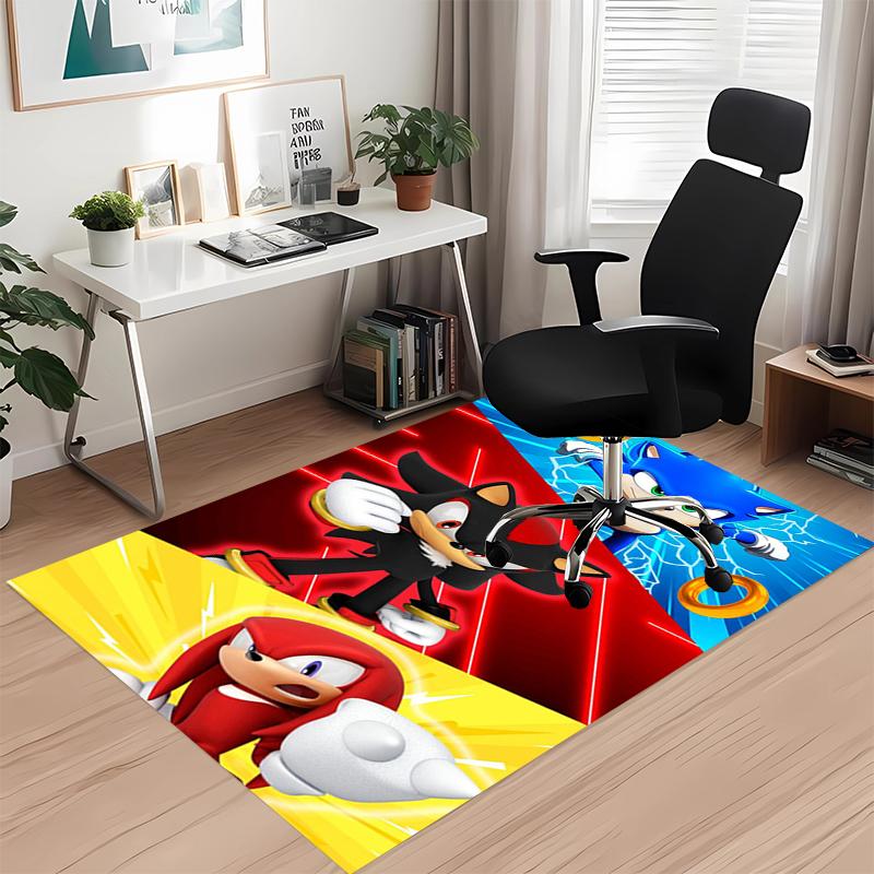 Sonic Printed Carpet, for Office Chair Living Room Bedroom Kitchen Room Decor Gifts.