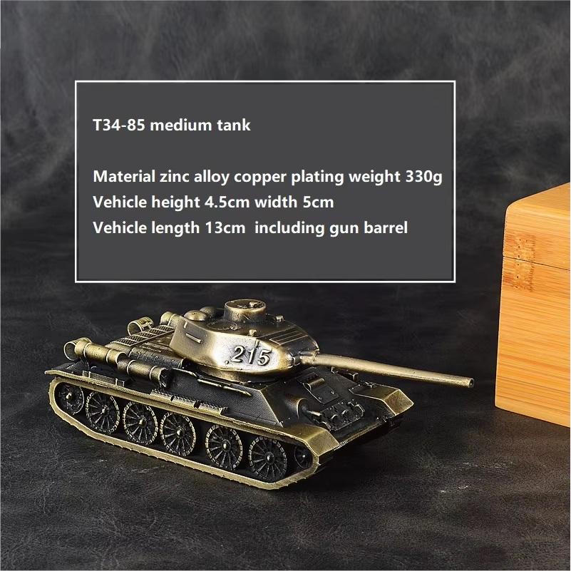 Alloy  tank 1 / 72 all metal Military Tank Model Ornament Non scrollable home decoration with woodbox