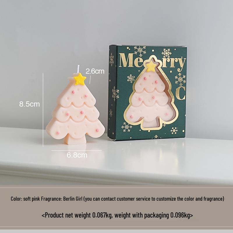 Christmas Tree Shaped Scented Candle Gift Box - Holiday Decoration & Souvenir