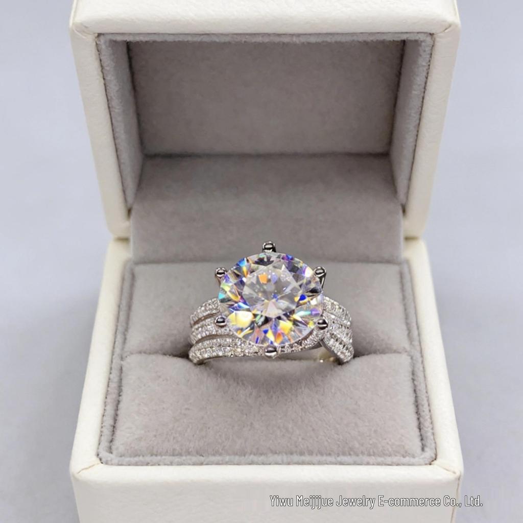 Miki Six-Claw Pavé Luxury Versatile Sparkling Ring for High-End Style