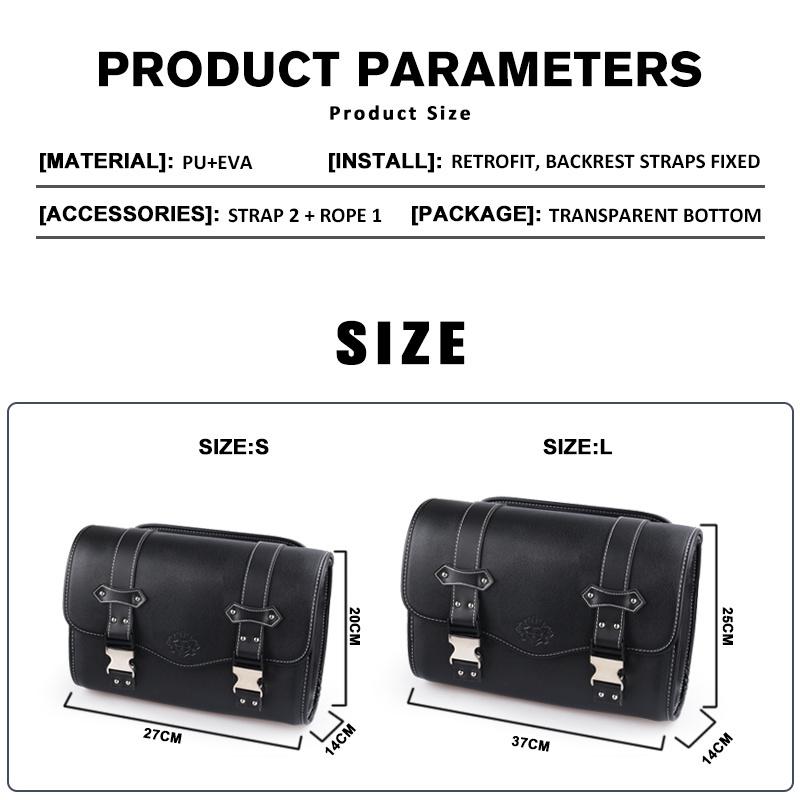 Motorcycle Saddlebag Side Bag Retro PU Motorcycle Tool Bag For ADNOH Rebel 250 500 For Rebel 1100 300 For W400 W650 SR400 XL883L