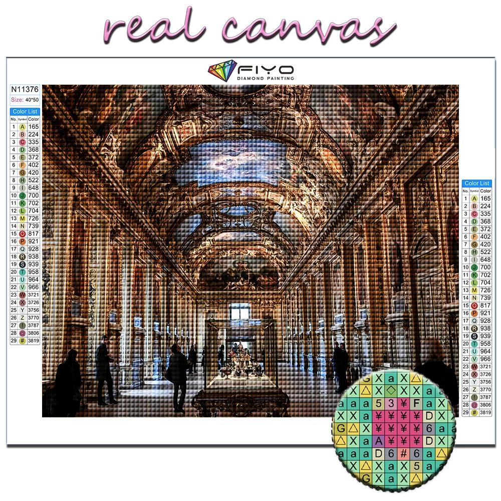 Ricamo Diamante 5D Fai da Te Museo del Louvre Pittura Diamante Mosaico Decorazione Casa