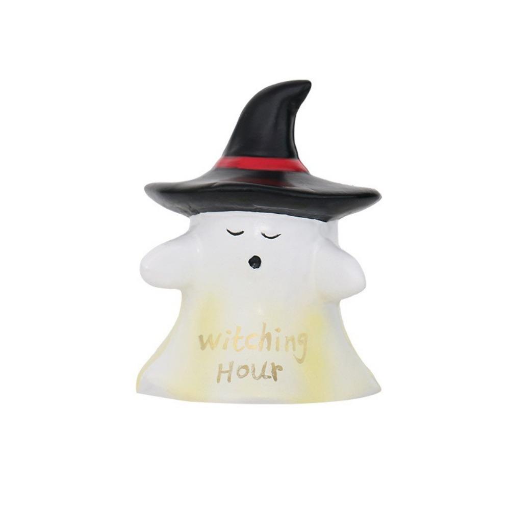 Resin Halloween Ghost Figurine Cute Mini Witching Hour Ghost Ornaments Decorative Ghost Ornament Children Gifts