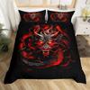 Comforter Magic Flying Dragon Bright Colorful Fly Dragon Wildlife Boys Comforter Outer Space Galaxy Men Bedding Set