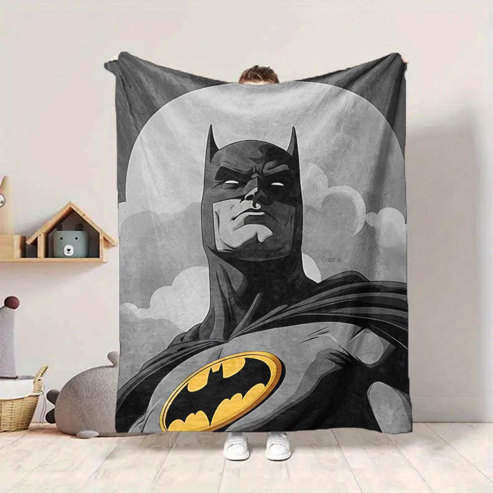 1pz Coperta con Simbolo di Batman Leggera in Flanella per Divano, Letto, Viaggio, Soggiorno, Ufficio, Divano, Sedia e Letto
