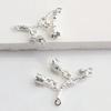 Connettore per Gioielli a Doppia Mughetto Placcato Oro 14K per Braccialetti e Collane Fai da Te