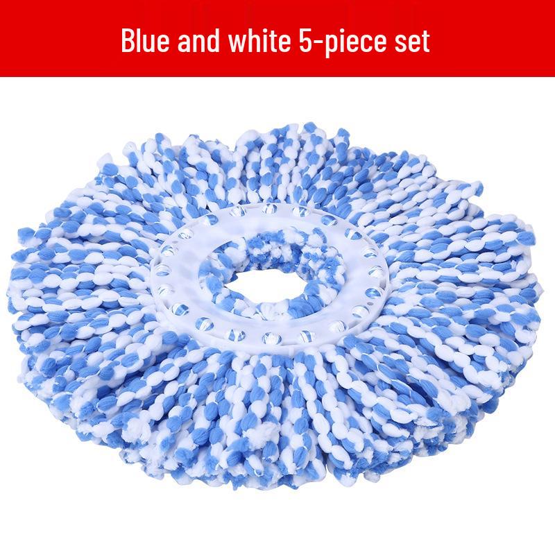 Rotating Universal Round Mop with Non-Pure Cotton Head and Handle for Household Floors