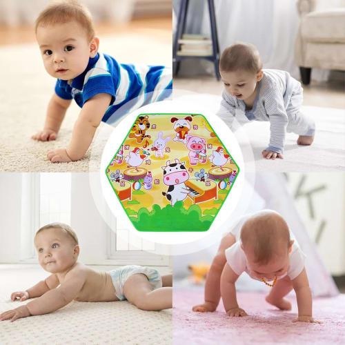 Newborn Floor Mat | Hexagonal Soft Elastic Waterproof Crawling Mat, Educational Playpen, Round Hexagonal Baby Crawling Mat, Baby Crawling Mat, Ball Po