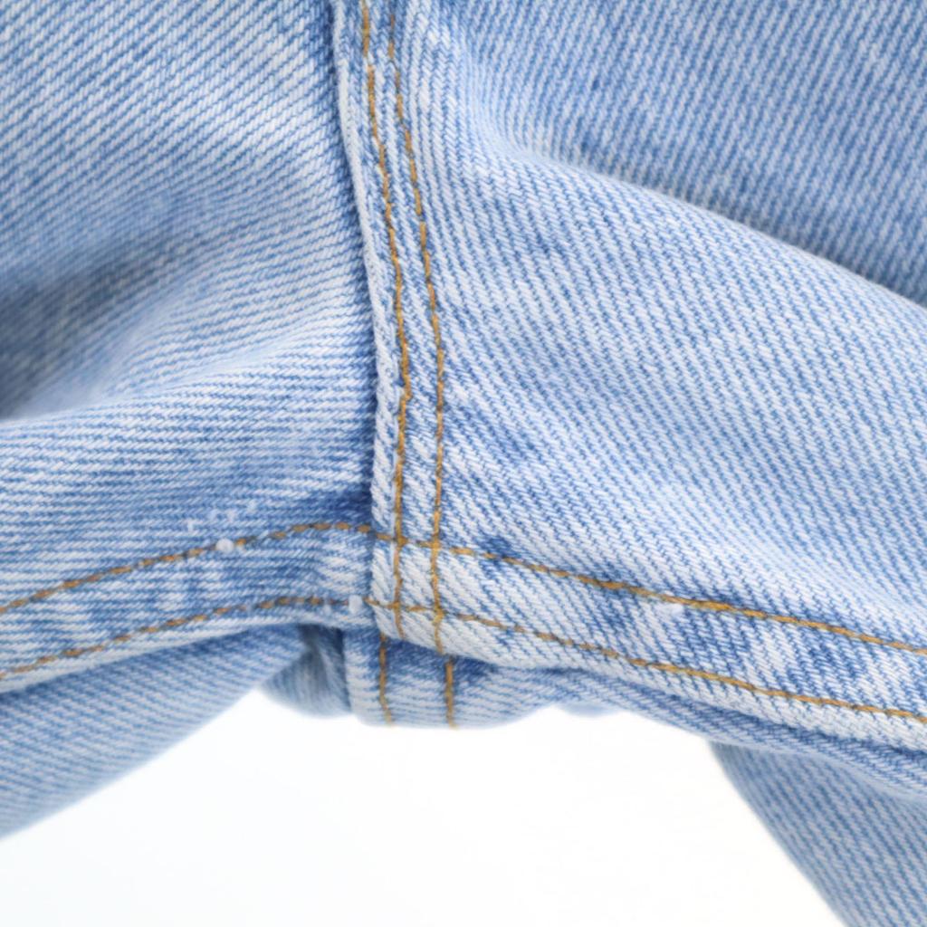 Levi's 90s 550 USA Made Old Tapered Denim Pants 7/M Ice Blue Jeans Kid's Used