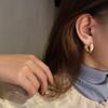 Geometric Twist Earrings Simple Metal Earrings Women's Personality Niche Stud Earrings Temperament Earrings Women's Silver