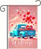 Love Heart Truck Garden Ags, Happy Mother's Day Heart Balloon Garden Ag 12 X 18 Inch Welcome Vertical Double Sized F AAO