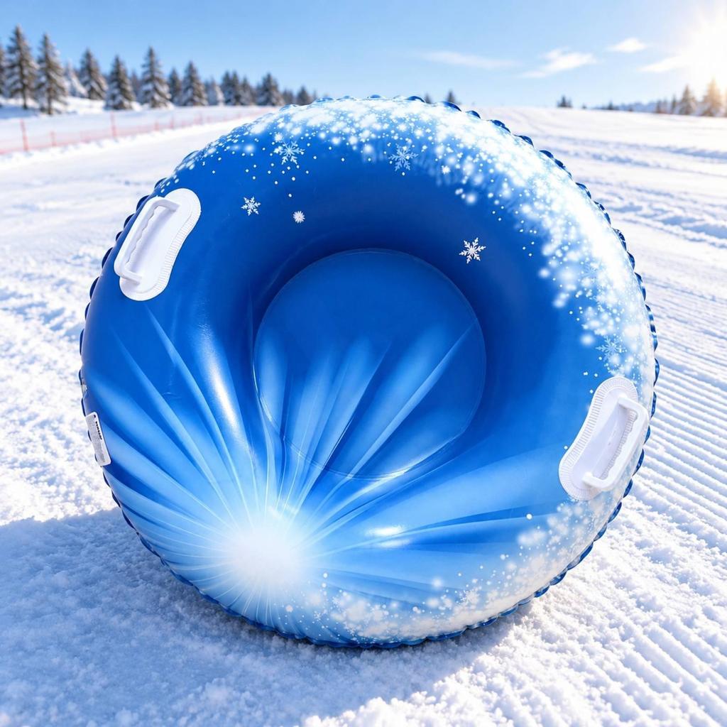 Inflatable Snow Tube with Handles Ergonomic Handle Circular