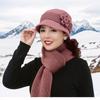 New wool hat winter middle-aged mother hat fleece thickened cold-proof warm winter knitted hat children